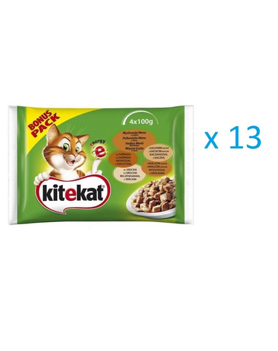 KITEKAT Hrană umedă pentru pisici Exquisite Dishes 4 x 100 g x13