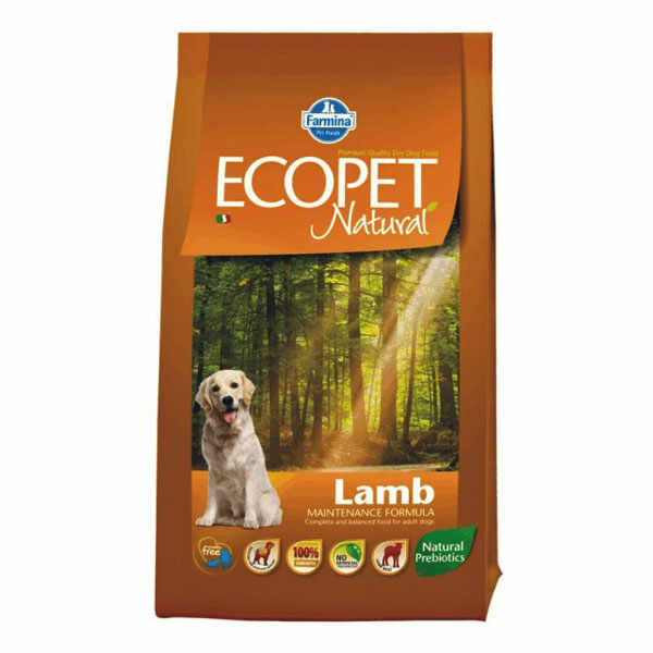 Ecopet Natural Dog Adult Miel si Orez 12 Kg