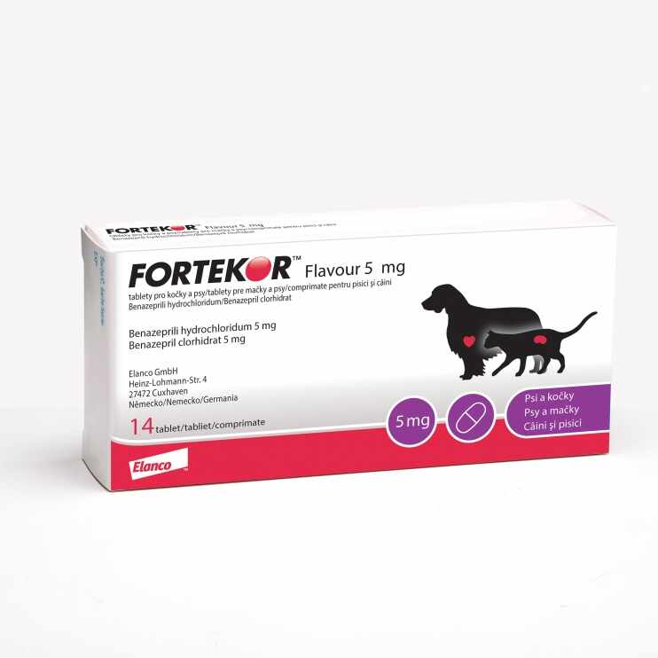 Fortekor 5 mg (5-20 kg), 14 tablete 