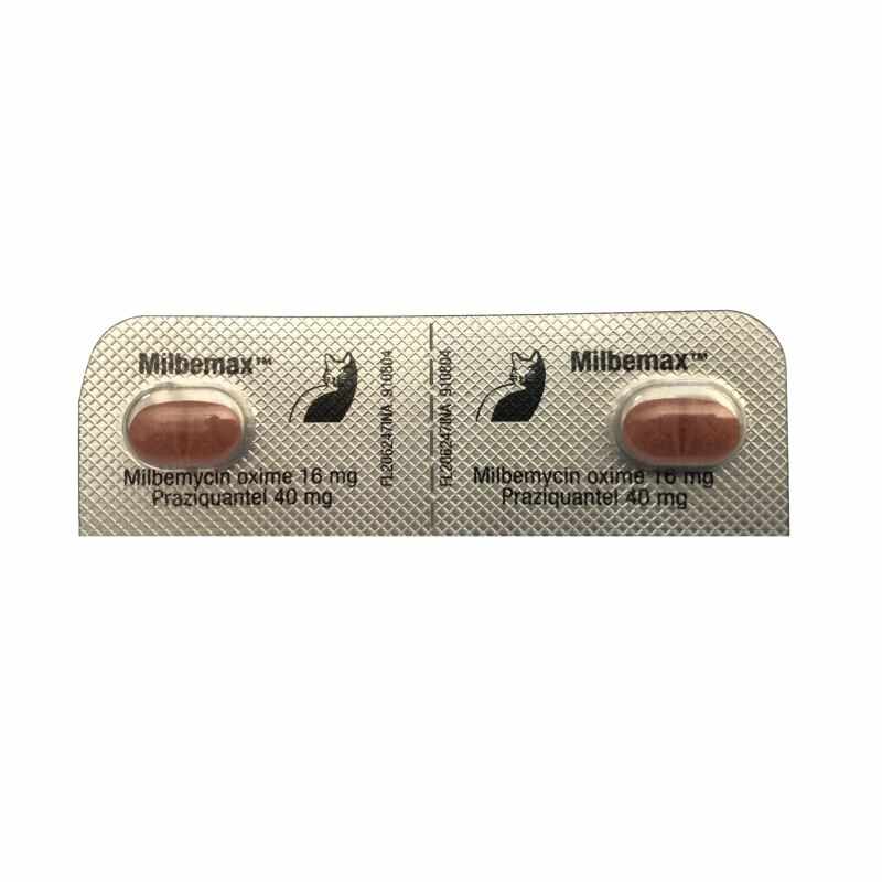 Milbemax Cat 16 / 40 mg (2 - 8 kg), 2 tablete