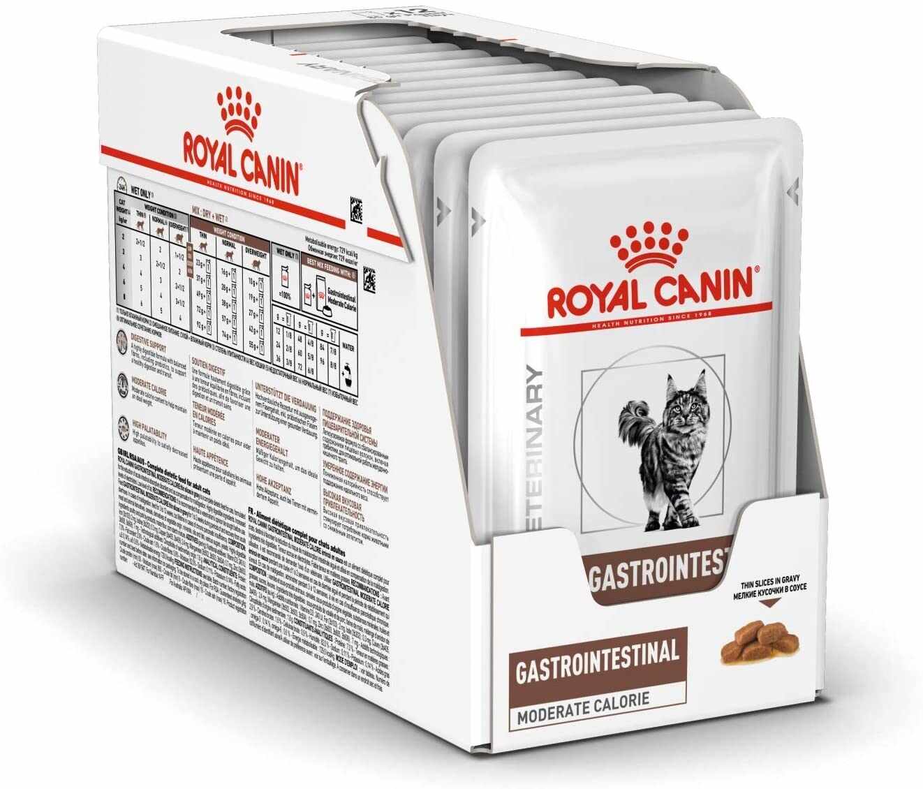 Royal Canin Gastro Intestinal Moderate Calorie Cat, 12 plicuri x 85 g