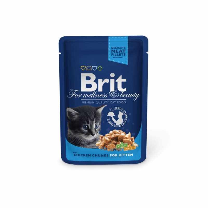 Brit Premium Cat Junior plic cu carne de pui, 100 gr