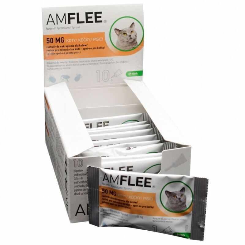 AMFLEE CAT 50 mg spot-on, 10 pipete