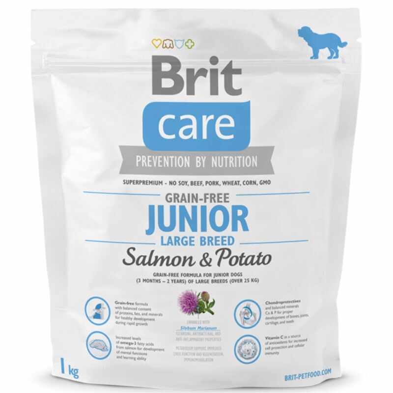 Brit Care Grain-free Junior Large Breed Salmon and Potato, 1 kg