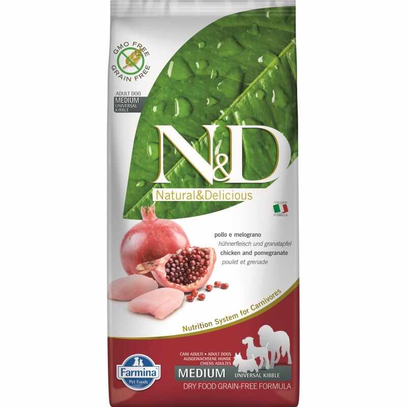N&D Dog Grain free Chicken and Pomegranate Adult Medium, 12 kg