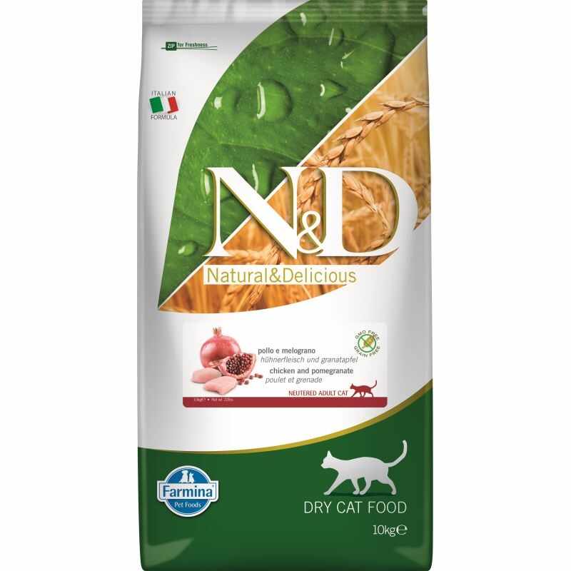 N&D Grain free Cat Chicken and Pomegranate Neutered, 10 kg