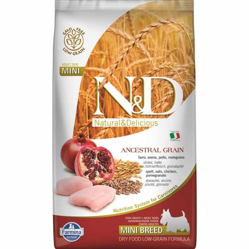 N&D Low Grain Chicken and Pomegranate Adult Mini, 2.5 kg