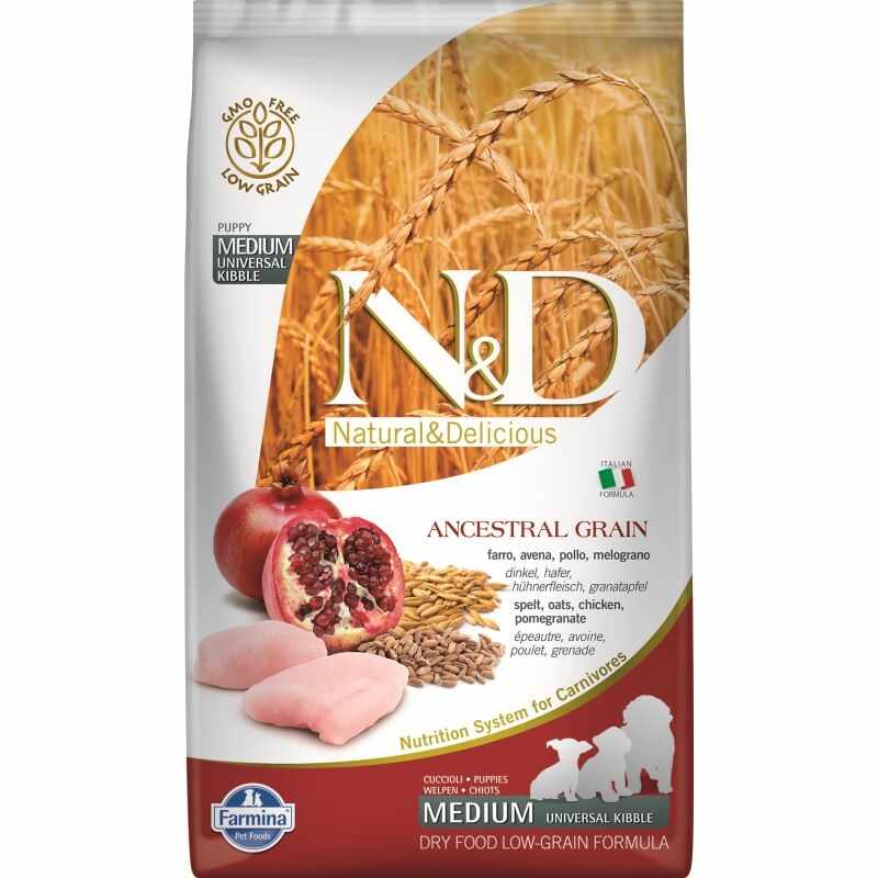 N&D Low Grain Chicken and Pomegranate Puppy Medium, 2.5 kg