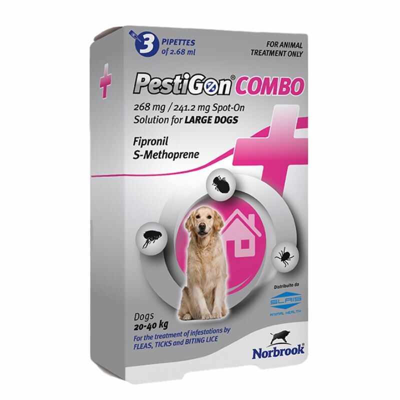 PestiGon Combo Dog L (20 - 40 kg), 3 pipete
