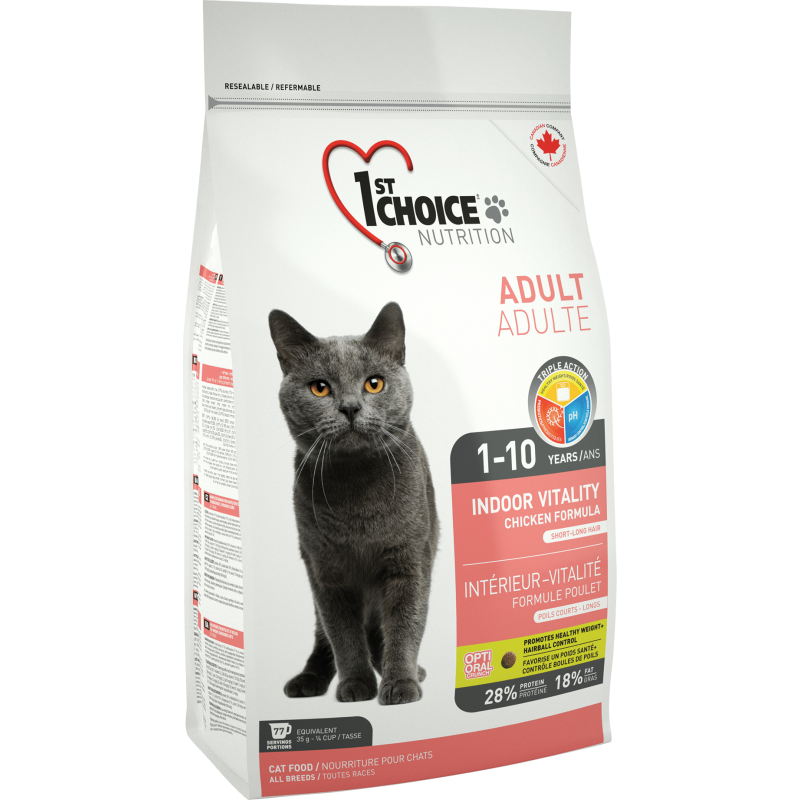 1St Choice Cat Adult Indoor Vitality, 2.72 Kg