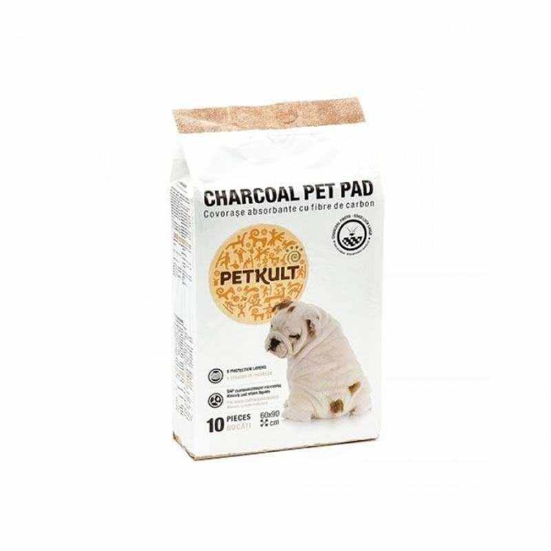 Petkult Pet Pad Charcoal 60 x 60 cm, 10 buc