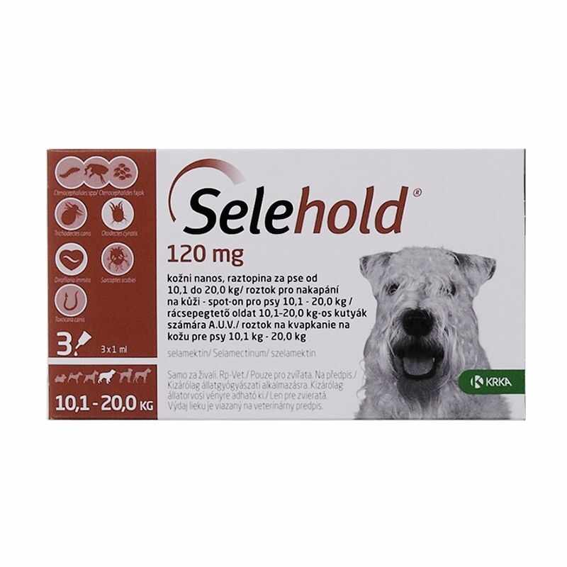 Selehold Dog 120 mg / ml (10.1 - 20 kg), 3 x 1 ml