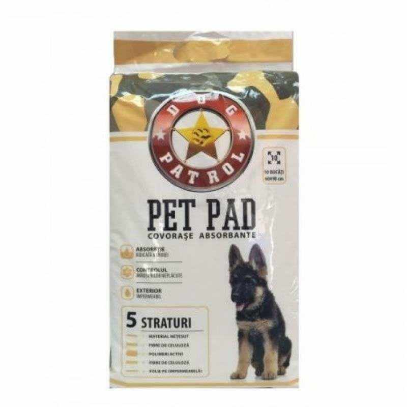 Dog Patrol Pet Pad Benzi Adezive, 60x60 cm, 10 buc