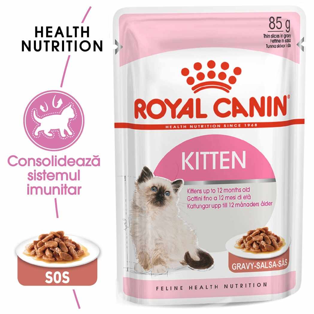 Royal Canin Kitten hrana umeda pisica (in sos), 85 g