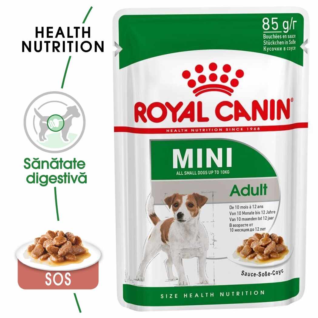 Royal Canin Mini Adult hrana umeda caine (in sos), 85 g