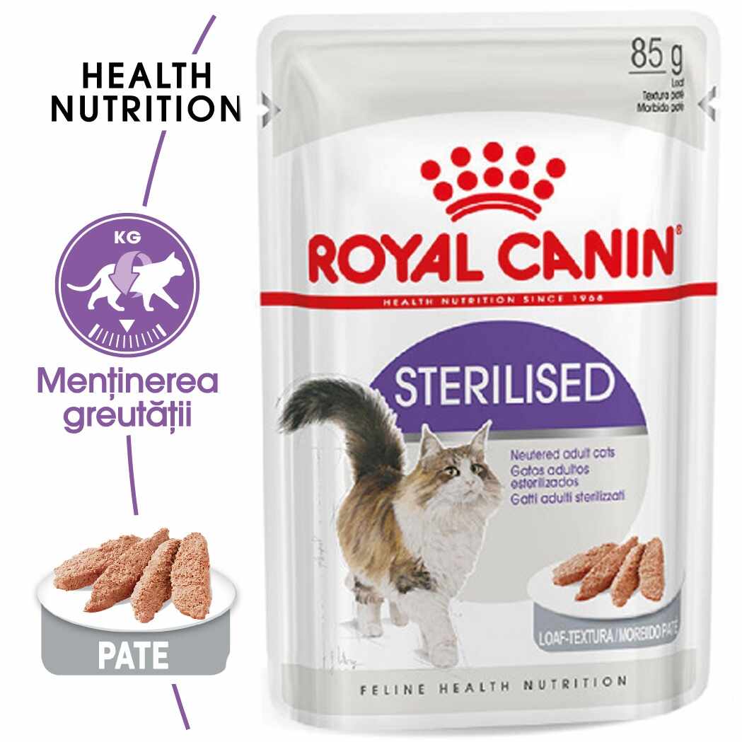 Royal Canin Sterilised Adult hrana umeda pisica sterilizata (pate), 85 g