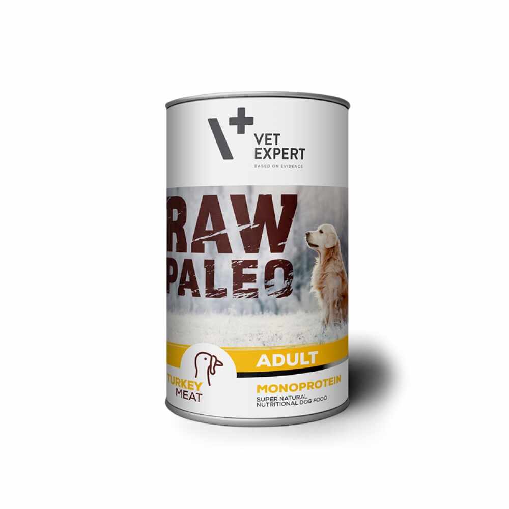 Raw Paleo Adult Dog, curcan 400 g