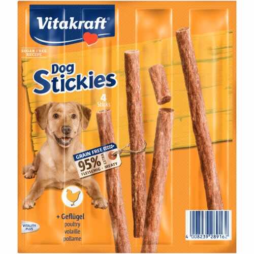 Recompense pentru caini, Vitakraft Dog Stickies Pasare 4 buc, 44 g