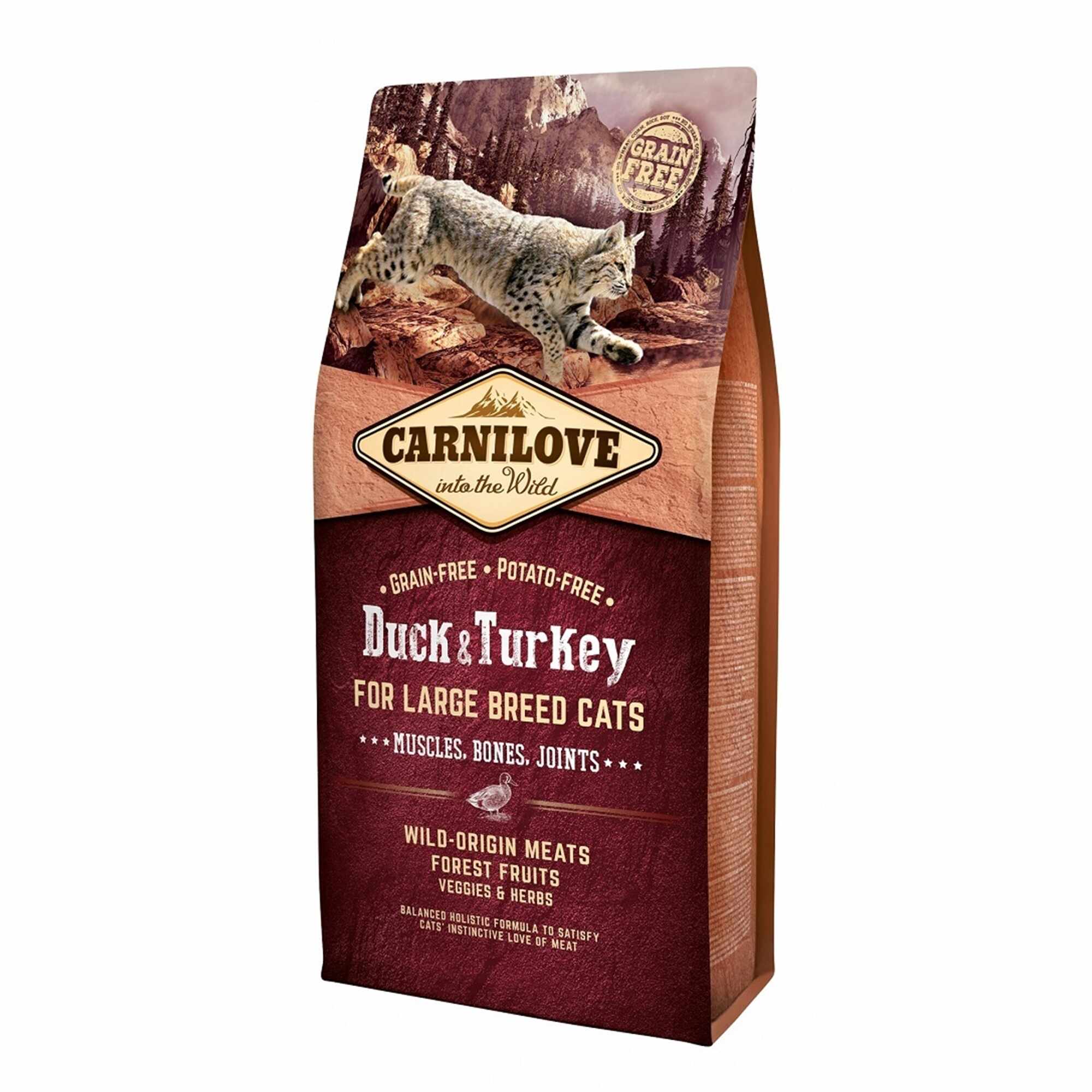 Carnilove Duck & Turkey Large Breed Cats, 6 kg