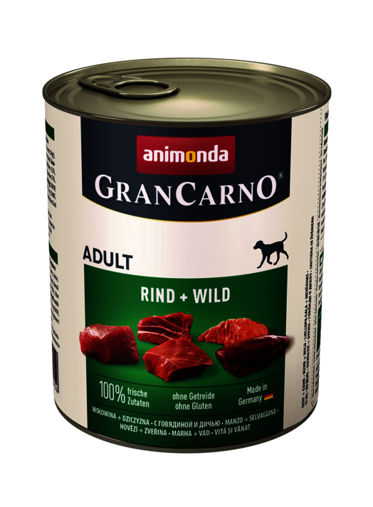 Hrana umeda caini, Grancarno Adult Dog Vita + Vanat, 800 g