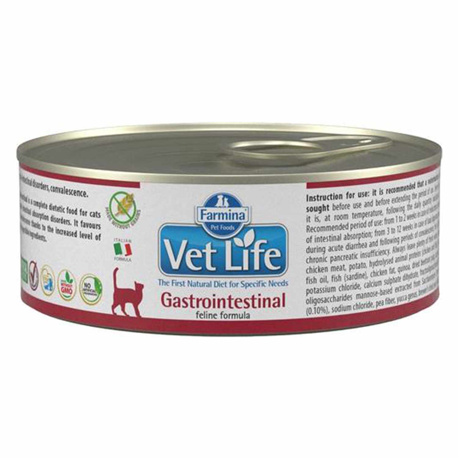 Vet Life Natural Diet Cat Gastrointestinal, 85 g