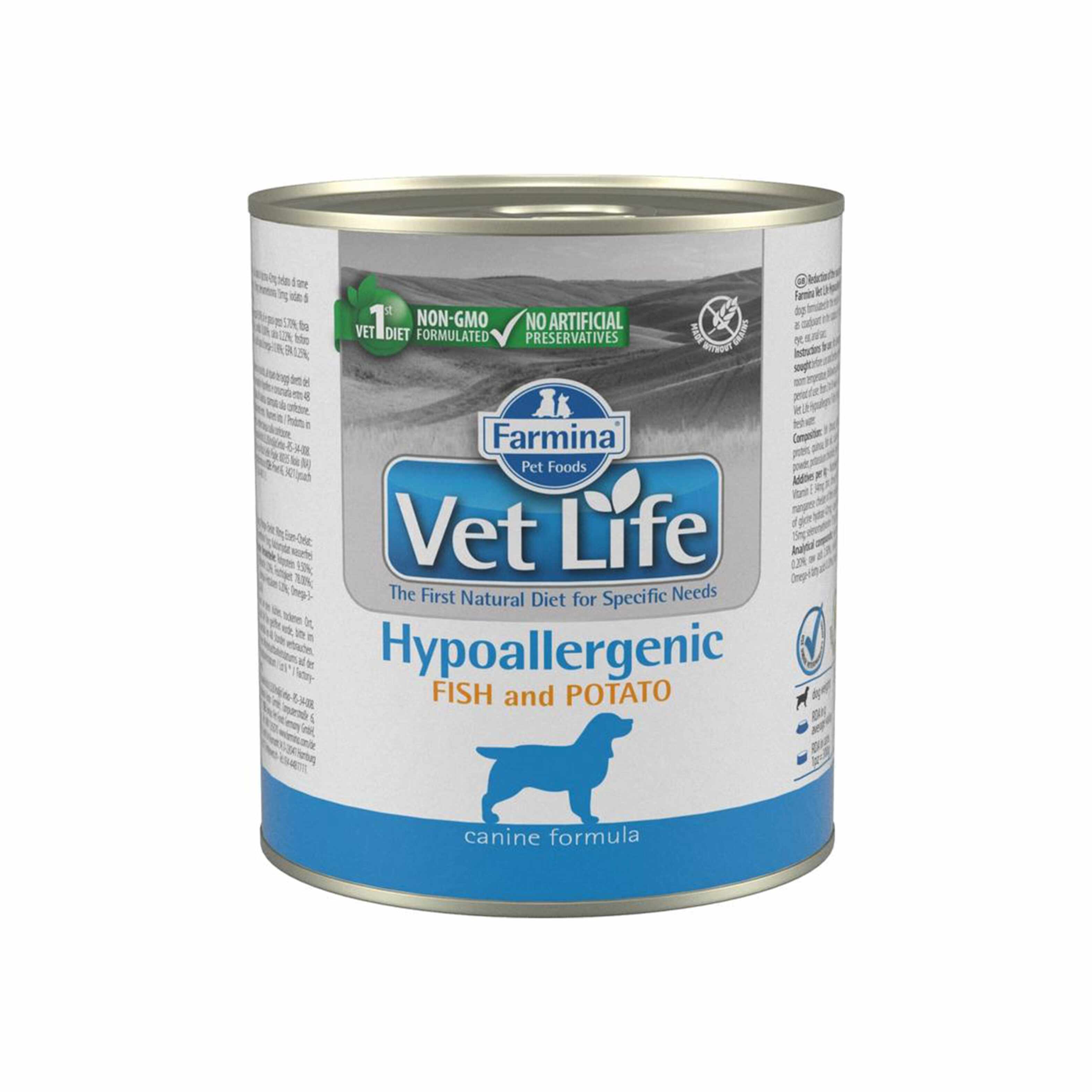 Vet Life Natural Diet Dog Hypoallergenic Fish and Potato, 300 g