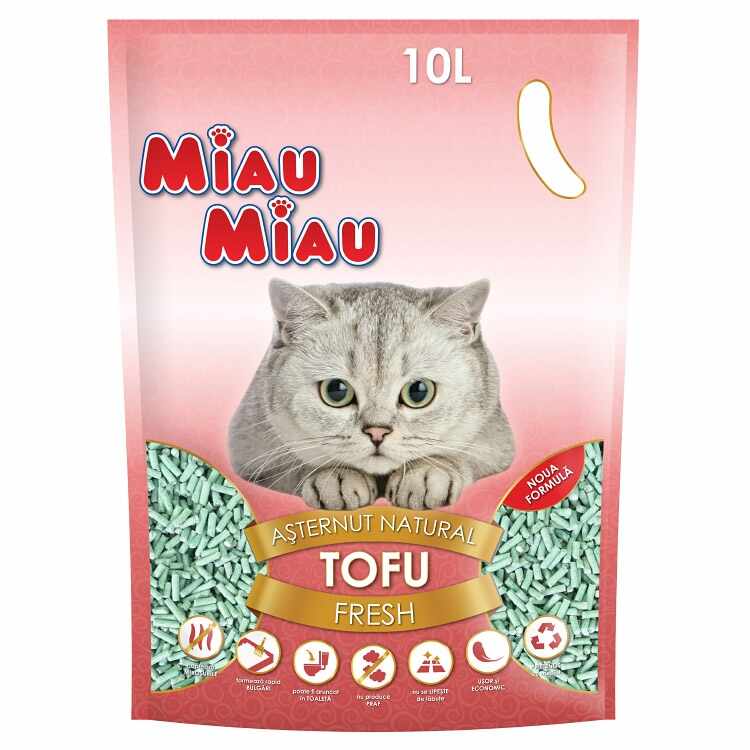 Asternut natural din tofu, Miau Miau, Fresh, 10l