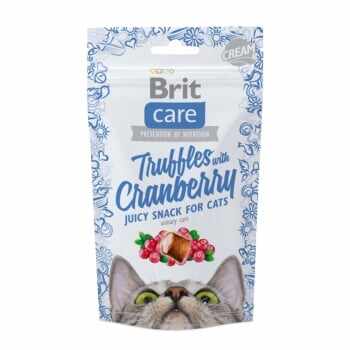BRIT Care Snack Truffles, Merișoare, recompense funcționale pisici, sistem urinar, 50g