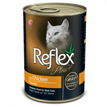 Hrana Umeda Reflex Plus Cat cu Pui in Sos, 400 g
