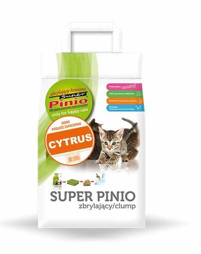 BENEK Super Pinio Așternut pentru animale cu miros de lămâie 7 l
