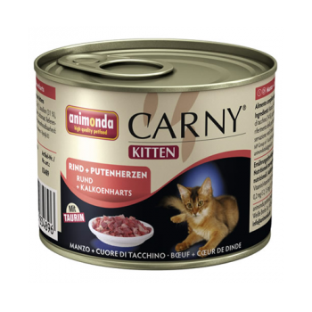 Carny Kitten Vita si Inimi de Curcan 200 g