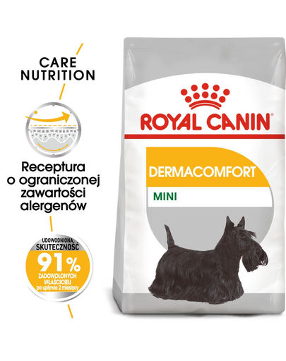 Royal Canin Mini Dermacomfort hrana uscata caine pentru prevenirea iritatiilor pielii, 1 kg 