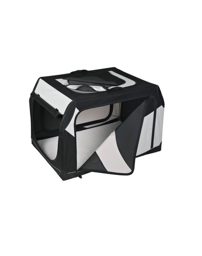 TRIXIE Cutie de transport Vario nailon negru și gri 99 × 67 × 71/61 cm