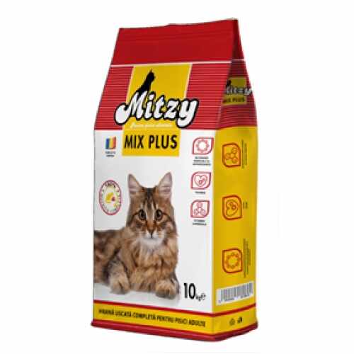 Hrana uscata pisici, Mitzy Mix Plus, 10 kg