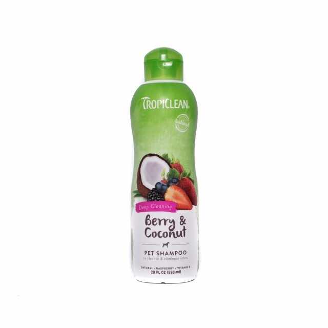 Sampon pentru caini si pisici, Tropiclean Berry & Coconut, 355 ml