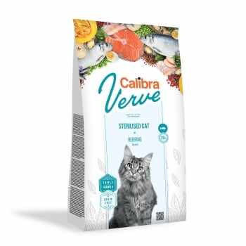CALIBRA Verve GF Sterilised, Hering, hrană uscată fară cereale pisici sterilizate, 3.5kg