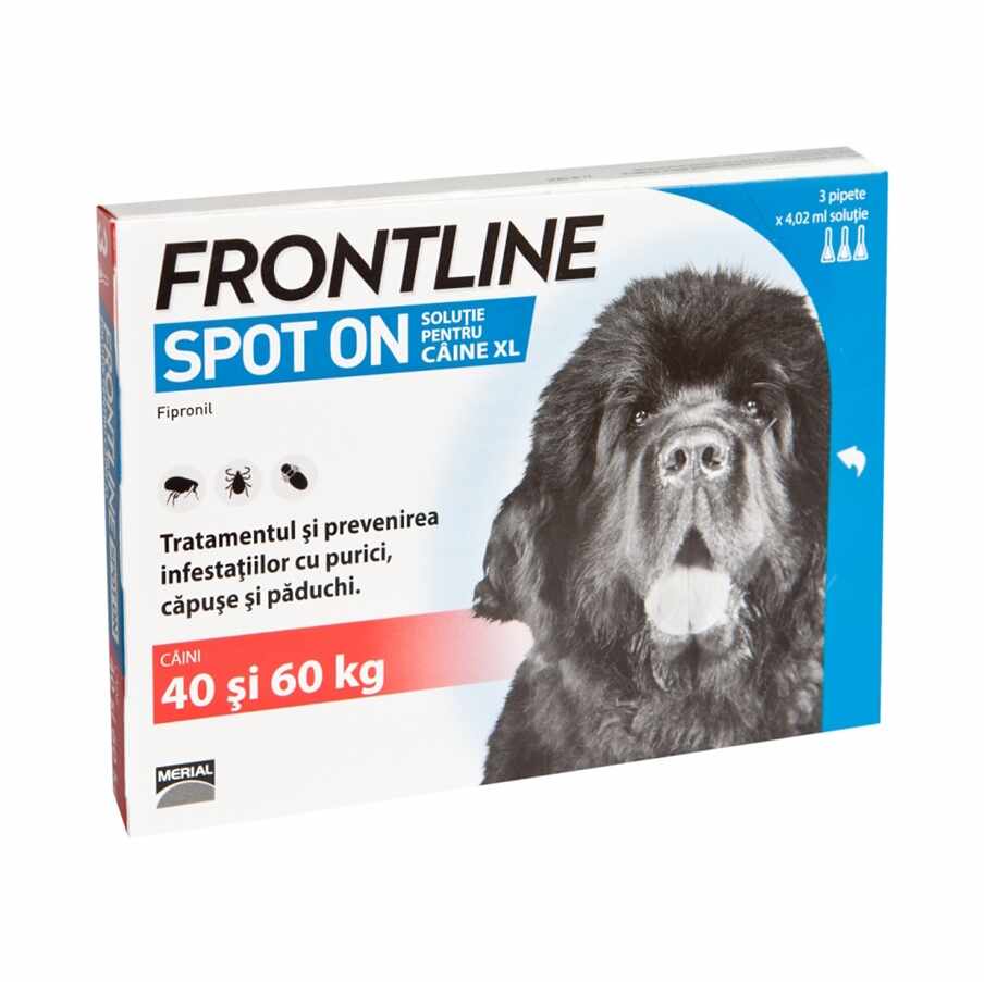 Frontline Spot On XL (40-60 kg) - 3 Pipete Antiparazitare