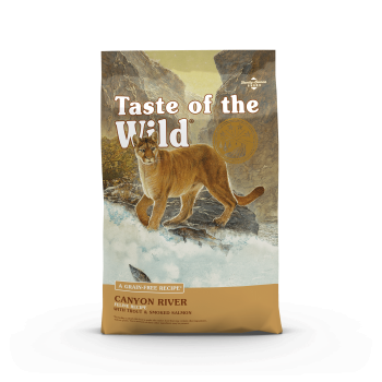 TASTE OF THE WILD Canyon River, Păstrăv și Somon, hrană uscată fără cereale pisici, 2kg