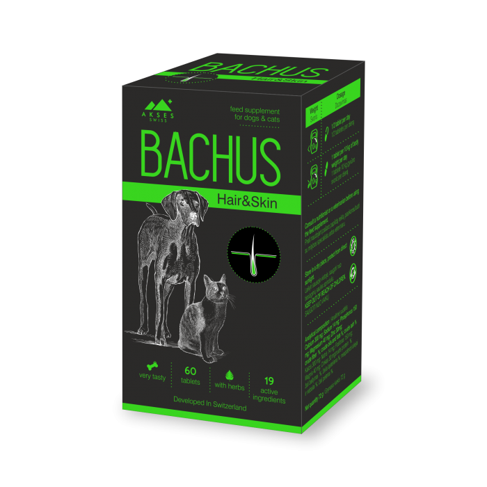 BACHUS Hair & Skin, suplimente nutritive pentru caini si pisici