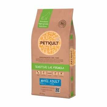 PETKULT Sensitive L&R Maxi Adult, Miel şi Orez, hrană uscată câini, 2kg