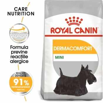 Royal Canin Mini Dermacomfort, hrană uscată câini, prevenirea iritațiilor pielii, 1kg