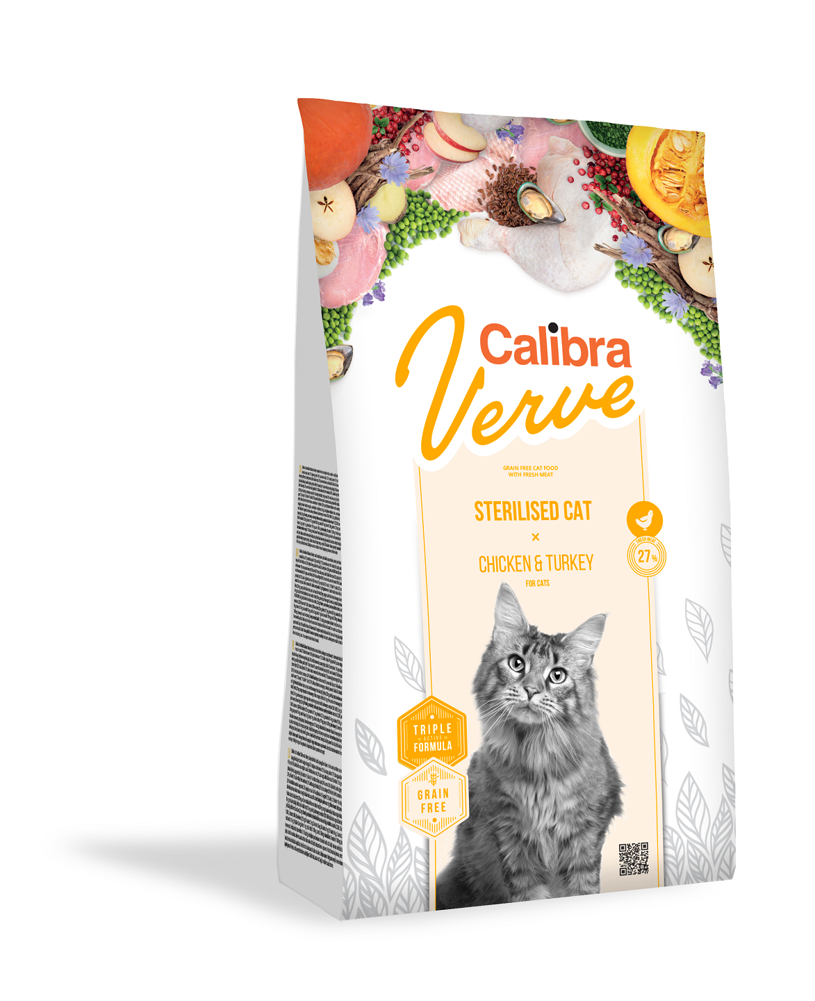 Calibra Cat Verve Grain Free Sterilised, Chicken & Turkey, 3.5 kg