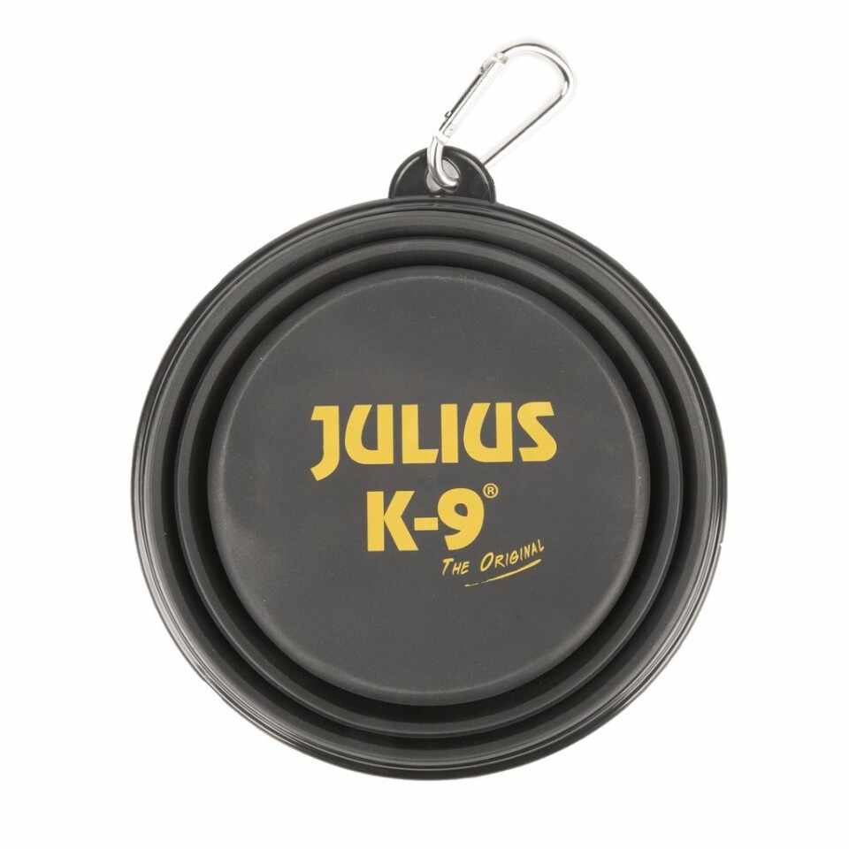 Castron pliabil silicon negru, Julius-K9, 1 L