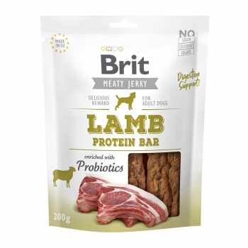 BRIT Jerky Lamb Protein Bar, recompense câini, Batoane proteice Miel, 200g