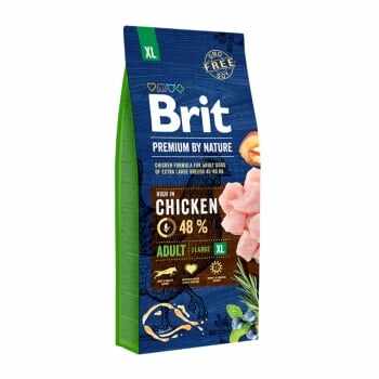 BRIT Premium By Nature Adult Giant Breed, XL, Pui, pachet economic hrană uscată câini, 15kg x 2