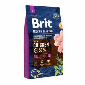 BRIT Premium By Nature Adult Small Breed, XS-S, Pui, pachet economic hrană uscată câini, 8kg x 2