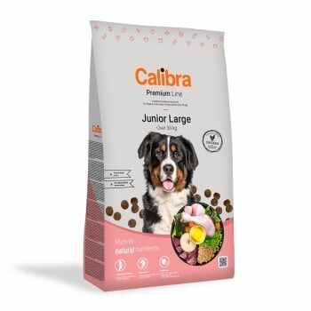CALIBRA Premium Line Junior L, Pui, pachet economic hrană uscată câini junior, 12kg x 2