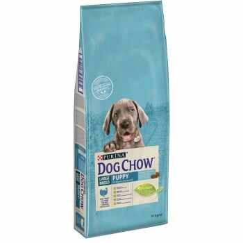 Pachet 2 x Dog Chow Puppy Large Breed Curcan 14 kg