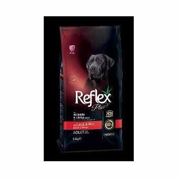 Pachet 2 x Reflex Plus Dog Adult cu Miel si Orez, 15 kg