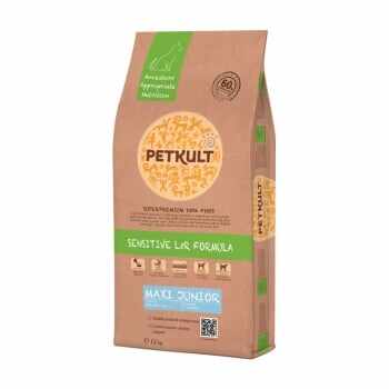 PETKULT Sensitive L&R Maxi Junior, Miel şi Orez, pachet economic hrană uscată câini junior, 12kg x 2